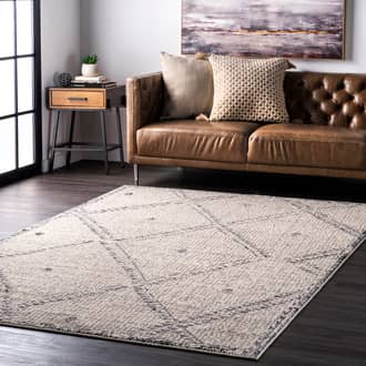 Ivory Opell Dotted Trellis rug - Contemporary Rectangle 10' x 13'