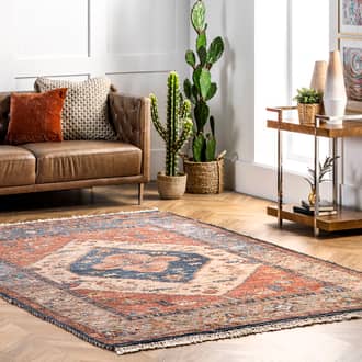 Multi Botaniq Clover Medallion Tassel rug - Natural Fibers Rectangle 9' x 12'