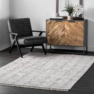 Gray Old Manor Striated Abstract rug - Contemporary Rectangle 9' x 12'