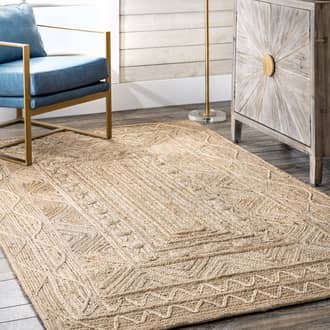 Natural Responsibly Handcrafted Textured Jute rug - Contemporary Rectangle 7' 6in x 9' 6in