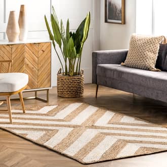 Natural Maui Jute Converging Chevron rug - Jute & Sisal Rectangle 8' 6in x 11' 6in