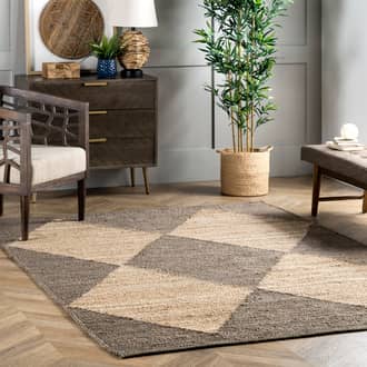 Gray Responsibly Handcrafted Jute Harlequin Trellis rug