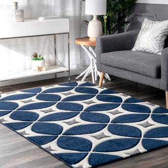 Navy Radiante Mod Trellis rug