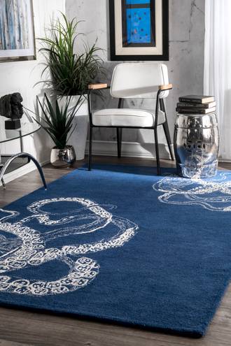 Navy Sierra Octopus Tail rug