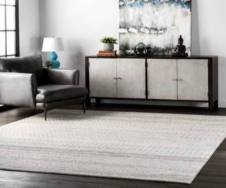 Gray Bosphorus Banded Abacus And Stripes rug