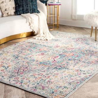 Blue Bayuda Mottled Medallion rug