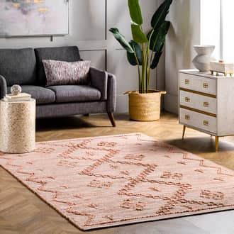Pink Freckel Textured Moroccan Jute rug