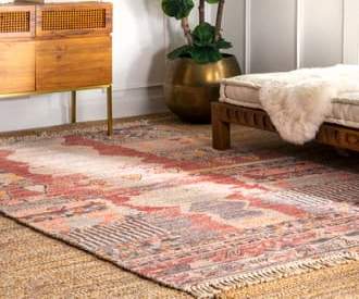 Multi Botaniq Southwestern Abstract Fringed rug