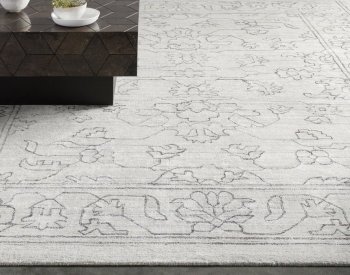 Jaden 4' X 6' Hand Knotted Rug in Silver