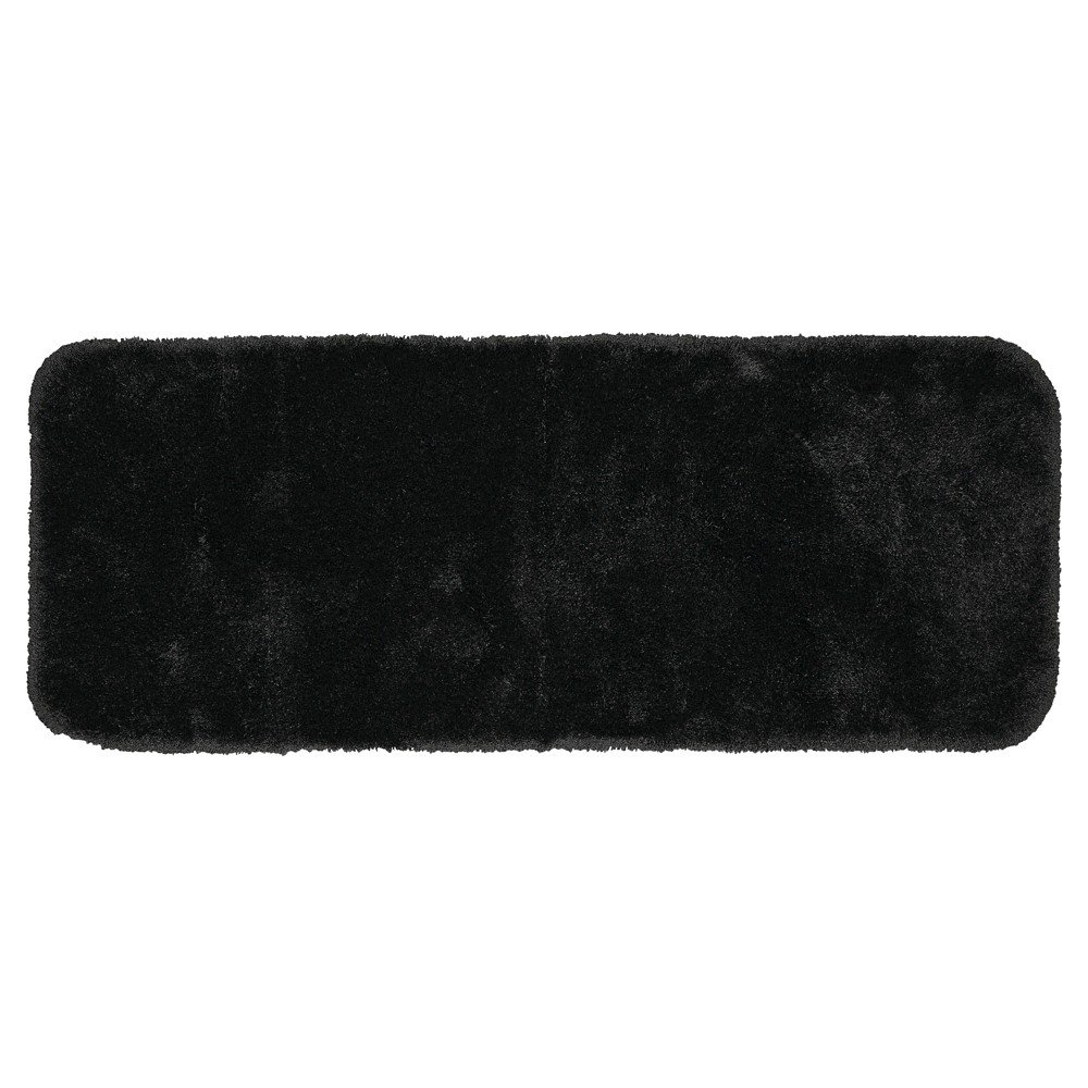  Finest Luxury Ultra Plush Washable Nylon Bath Runner Black
