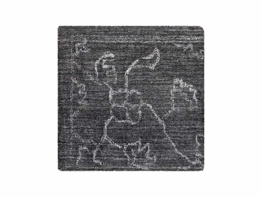 Jaden Hand Knotted 18in Rug Swatch in Charcoal