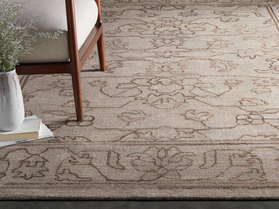 Jaden Hand Knotted 10' x 14' Rug in Light Grey