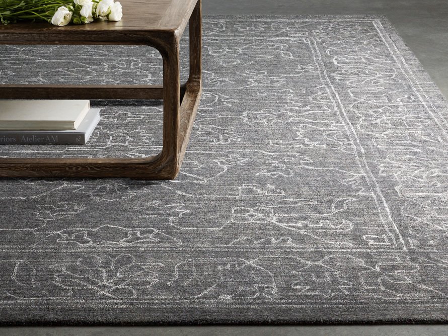Jaden 9' X 13' Hand Knotted Rug in Charcoal