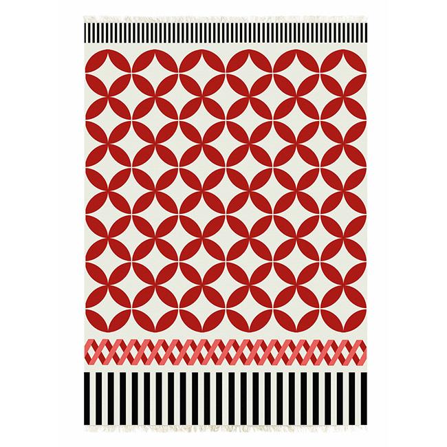 Catania Wool Kilim Rug - 4'11in x 6'8in