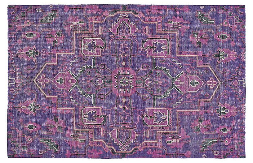 Tacia Hand-Knotted Rug - Purple - 2'x3'