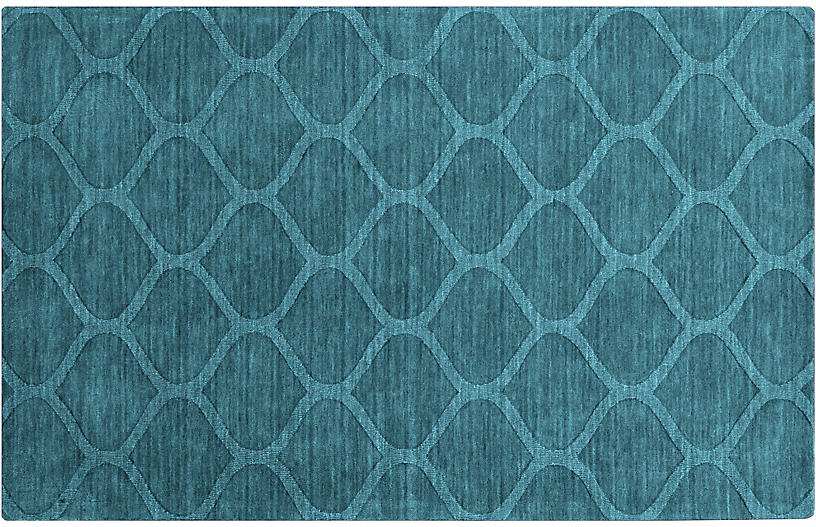 Mailey Rug - Teal - 18inx18in swatch