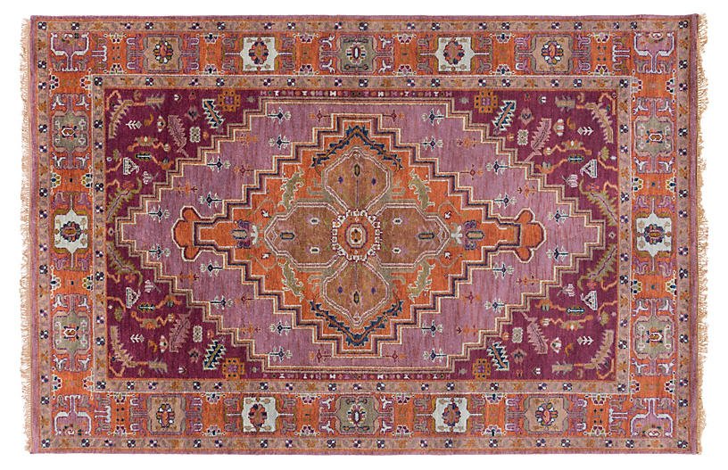 Fabianne Rug - Mauve/Orange - 18inx18in swatch