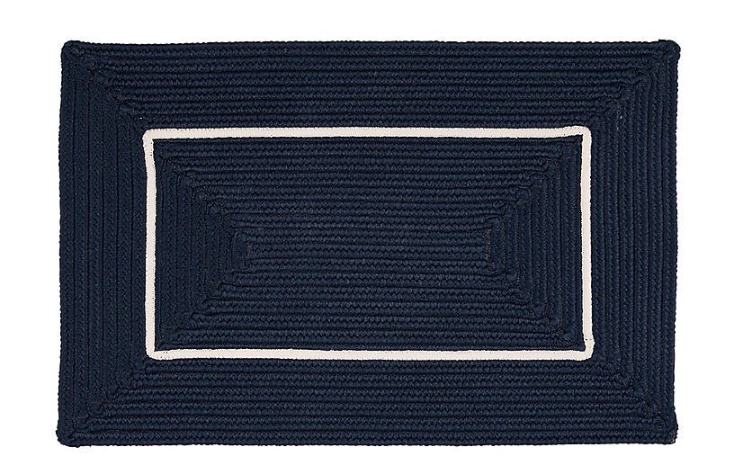 Accent Doormat - Navy/White - 18inx30in