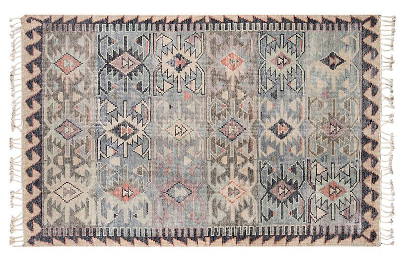 Cardosi Hand-Knotted Rug - Light Blue - 2'x3'