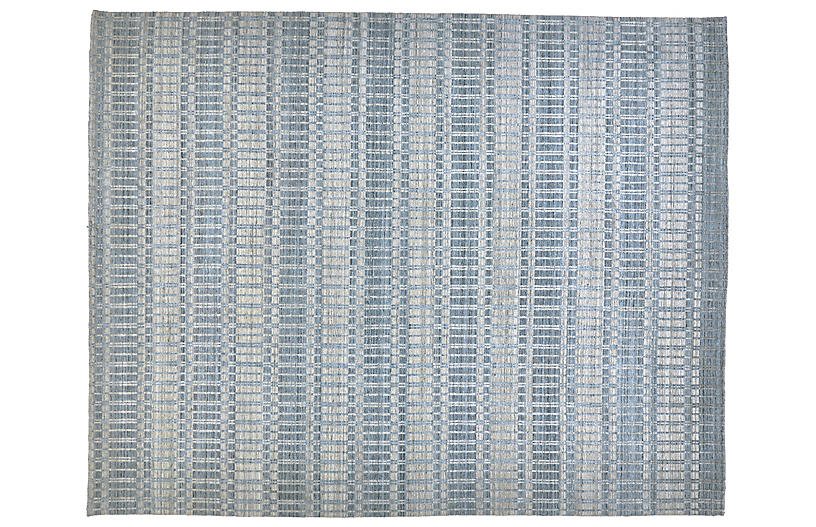 Hawthorne Hand-Knotted Rug - Blue/Silver - 2'x3'