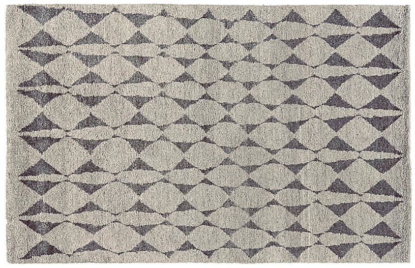 Anil Hand-Knotted Rug - Gray - 2'x3'