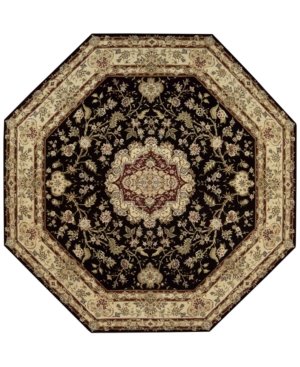 Nourison Octagon Area Rug, Wool & Silk 2000 2028 Black 10'