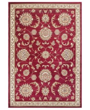 Closeout! Kas Cambridge Allover Mahal 7355 Red 7'7in Octagon Area Rug