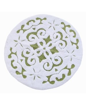 Saffron Fabs Damask 36in Anti-Skid Cotton Bath Rug Bedding