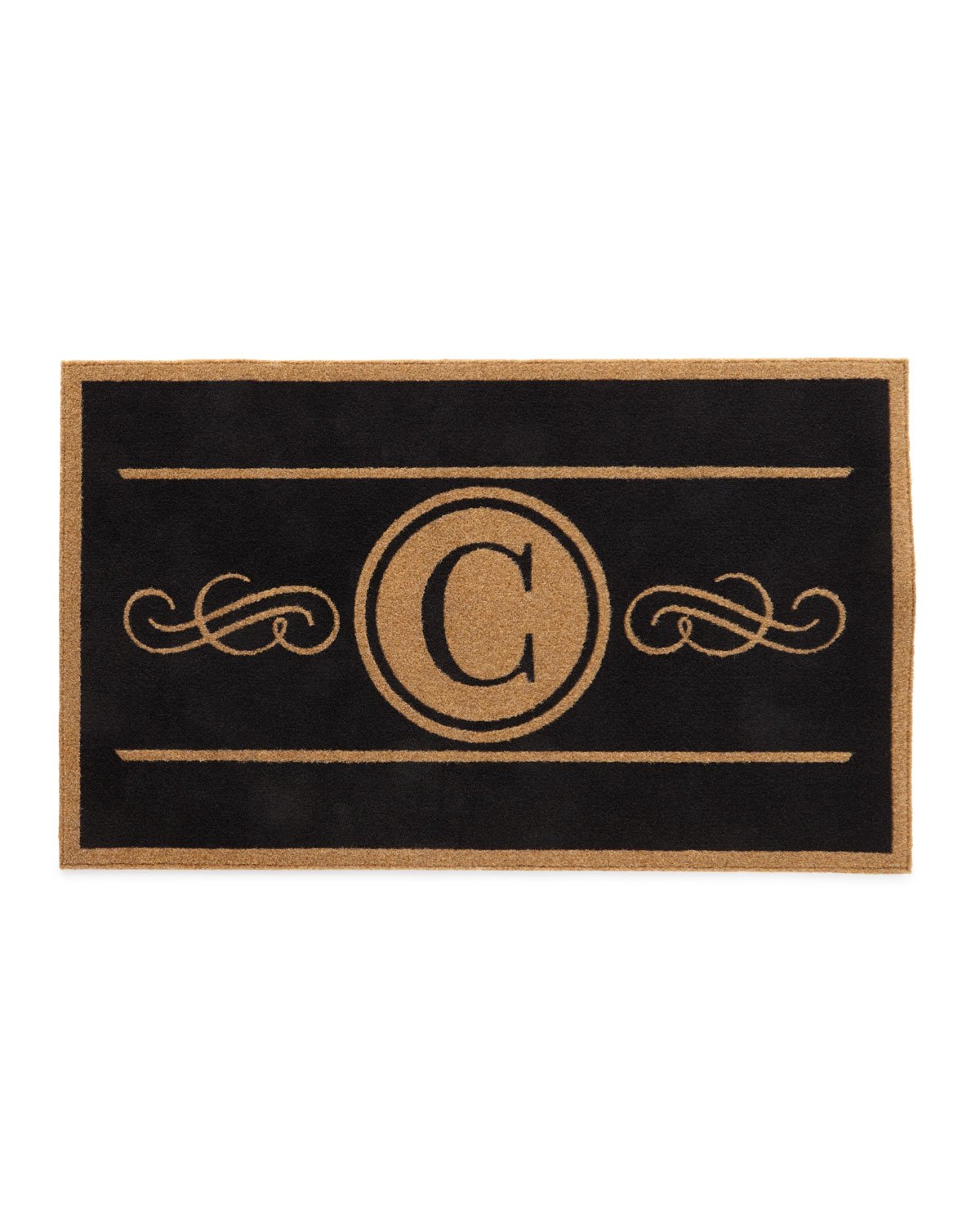 Custom Scroll Monogram Rug, 3' x 5'