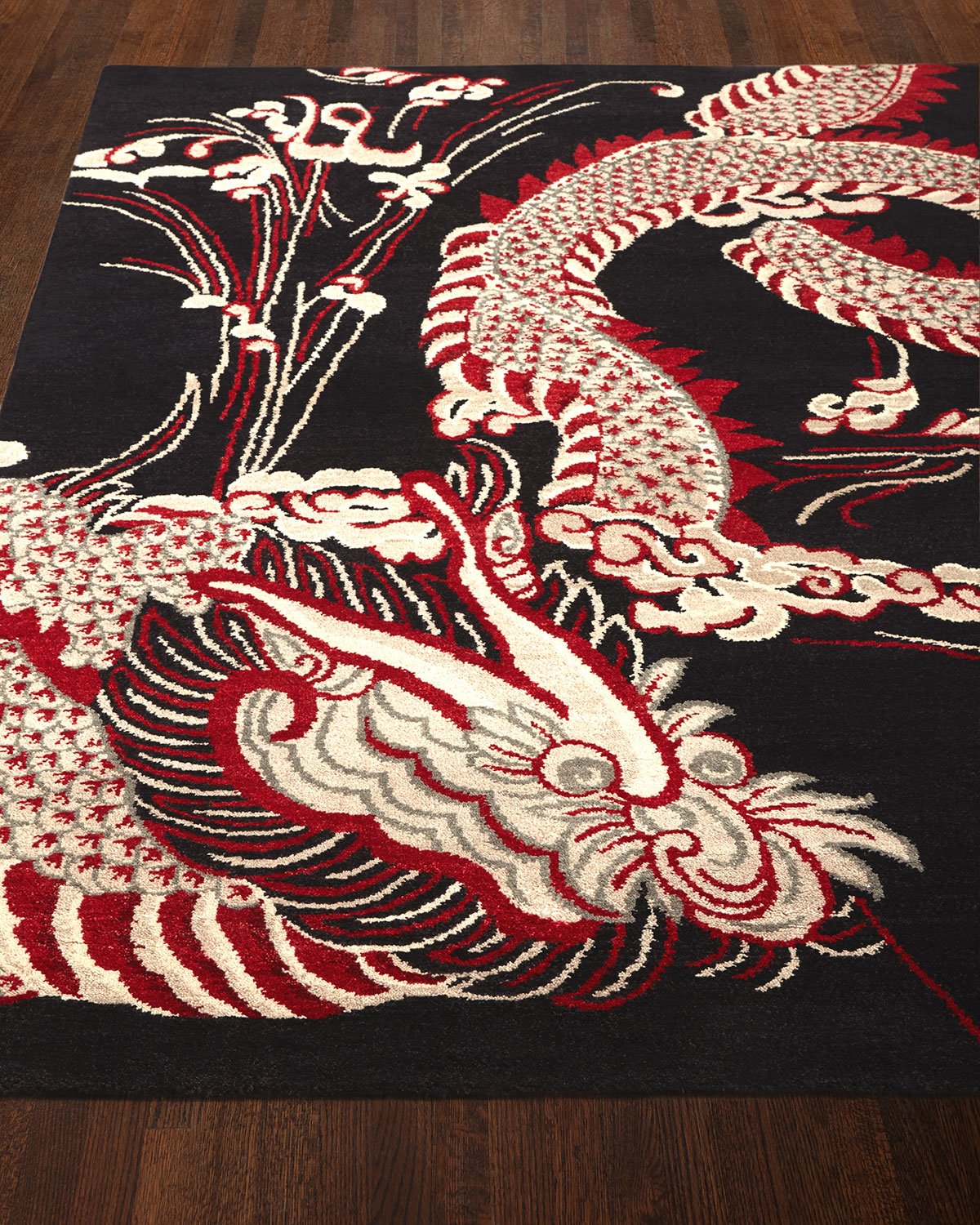 Black Dragon Rug, 5' x 7'
