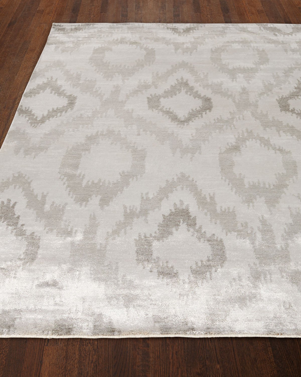 Mesa Hand-Knotted Silver Rug, 9' x 12'