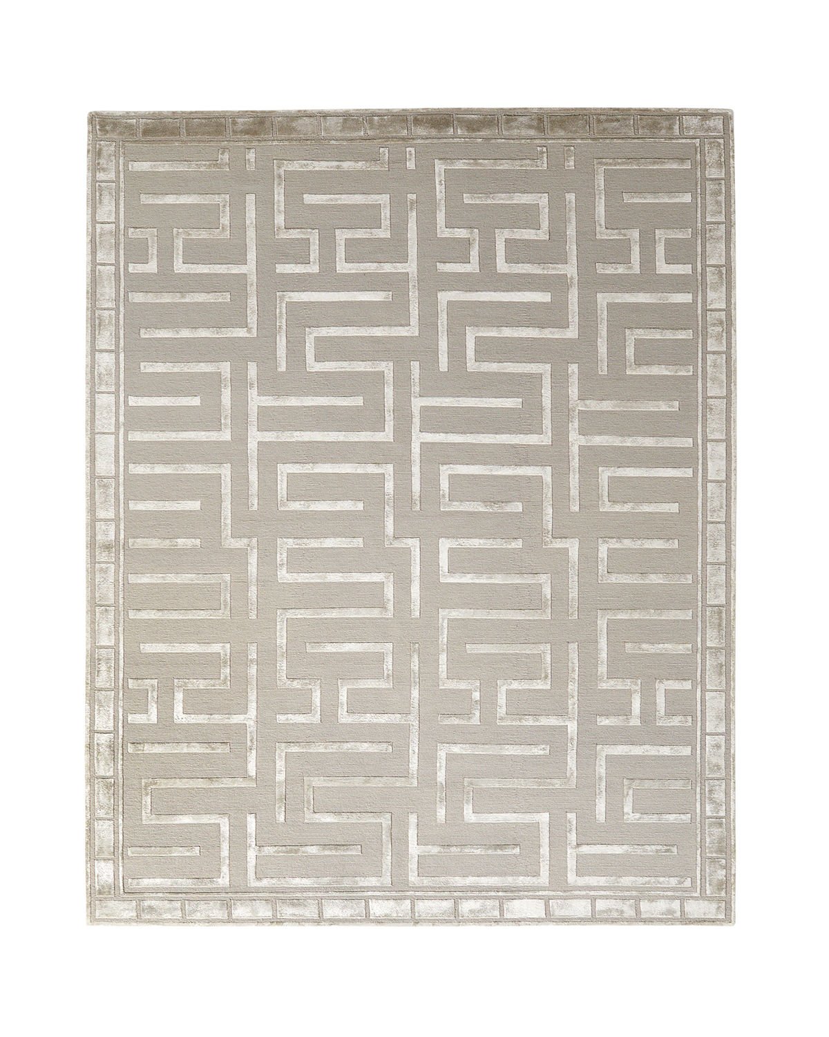 Rowling Maze Hand-Knotted Rug, 9' x 12'
