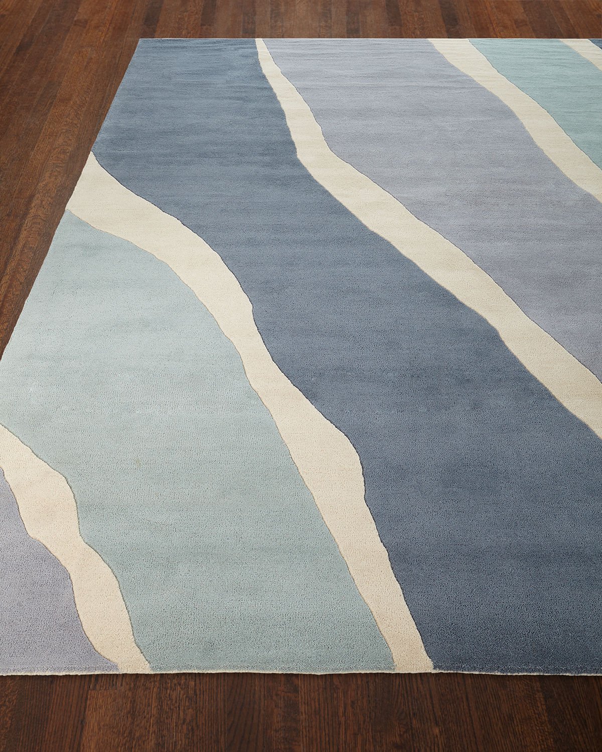 Ocean Waves Hand-Tufted Rug, 9' x 12'