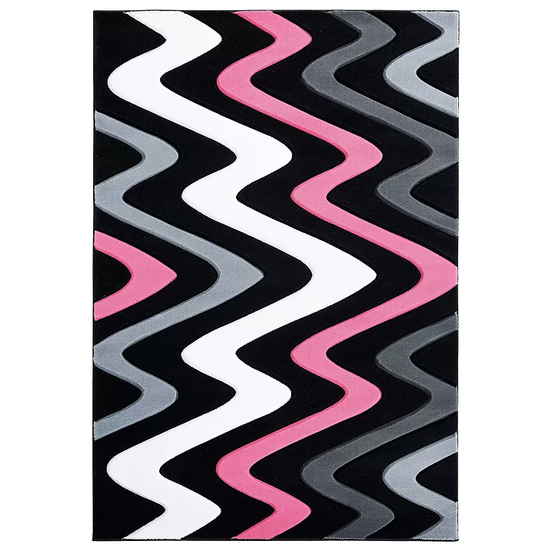 United Weavers Bristol Collection Embezzle Vibrantly Fun Rug, Pink, 8Ft Rnd