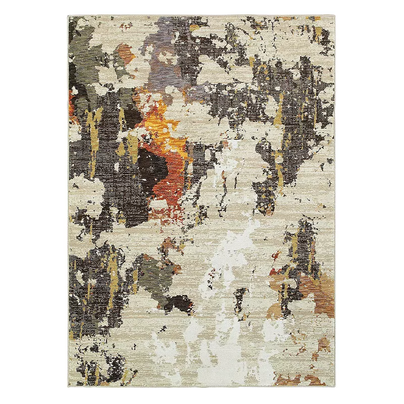 StyleHaven Easton Patinas Abstract Rug, Med Beige, 3X5 Ft