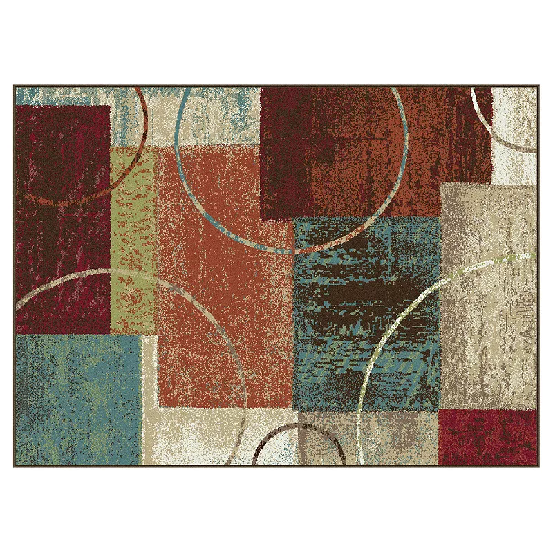 KHL Rugs Conner Abstract Rug, Multi, 8Ft Rnd