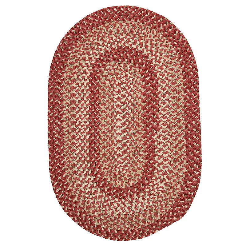 Colonial Mills Braxton Braided Rug, Red, 6X8 Ft