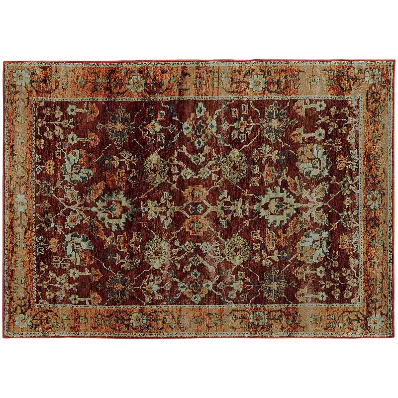 StyleHaven Alexander Persian Inspirations Traditional Rug, Red, 5X7 Ft