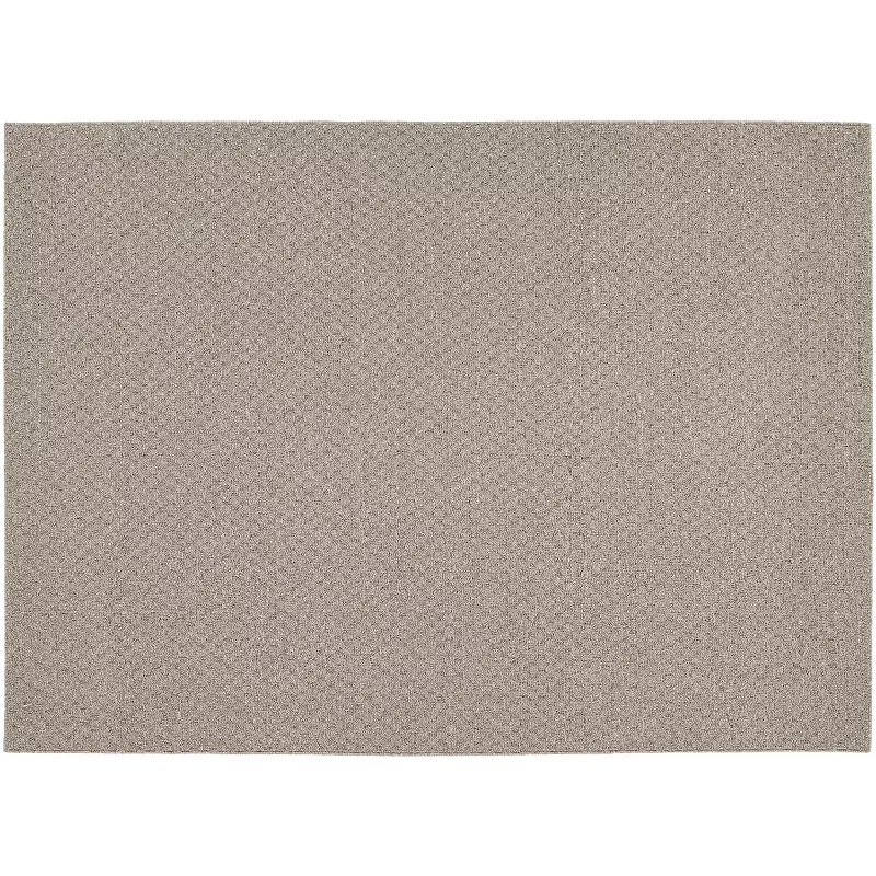 Garland Rug Town Square Solid Area Rug, Beig/Green, 7.5X9.5 Ft