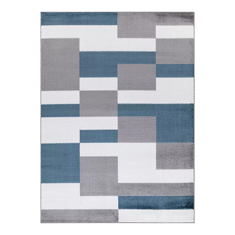 Concord Global Madison Squares Rug, Grey, 2.5X4 Ft