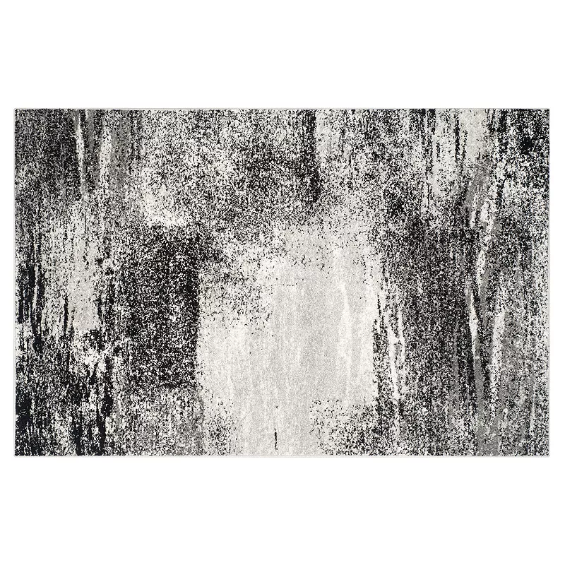 Safavieh Adirondack Clover Abstract Rug, Silver, 8Ft Rnd