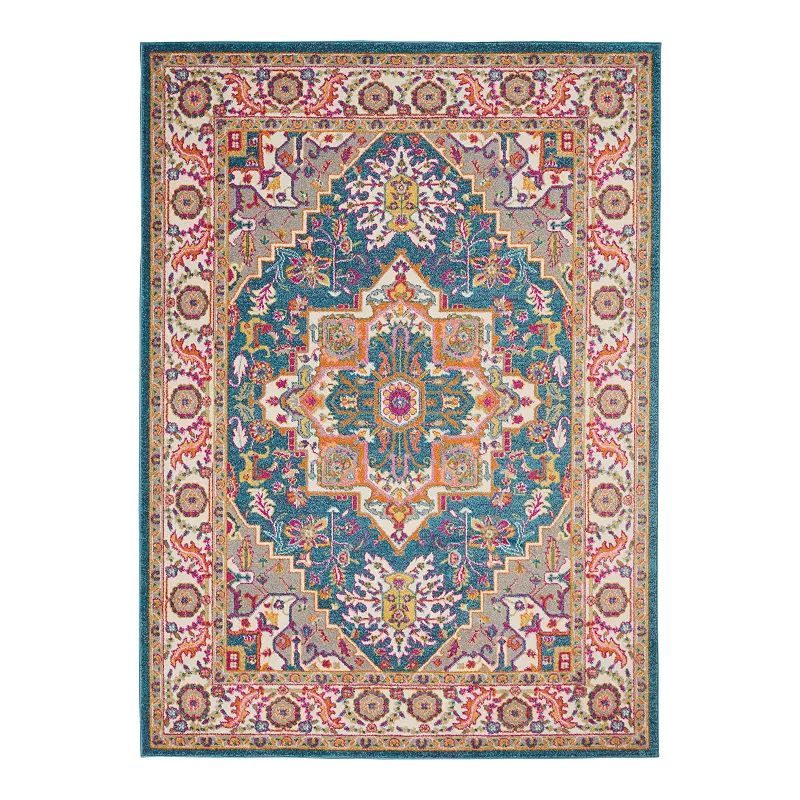 Nourison Passion Persian Inspired Area Rug, Blue, 2X3 Ft