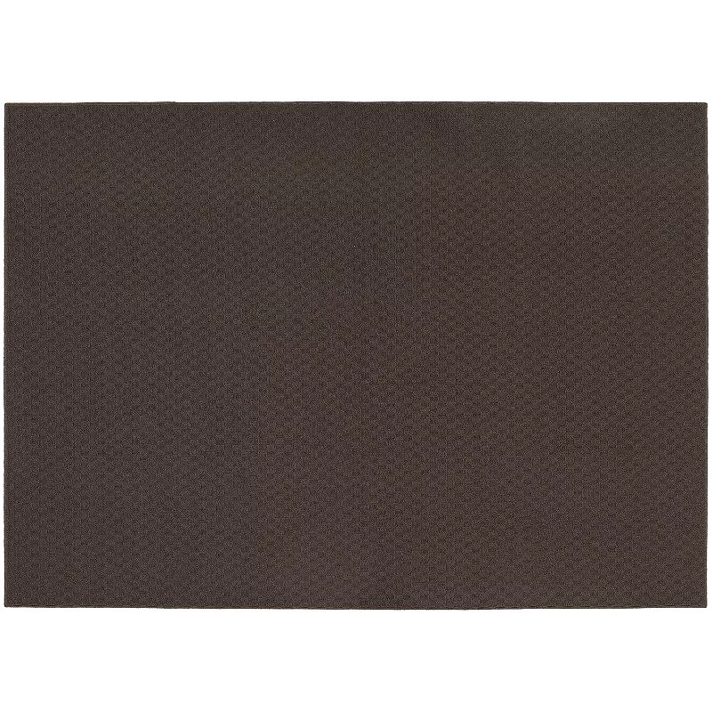 Garland Rug Town Square Solid Area Rug, Brown, 7.5X9.5 Ft