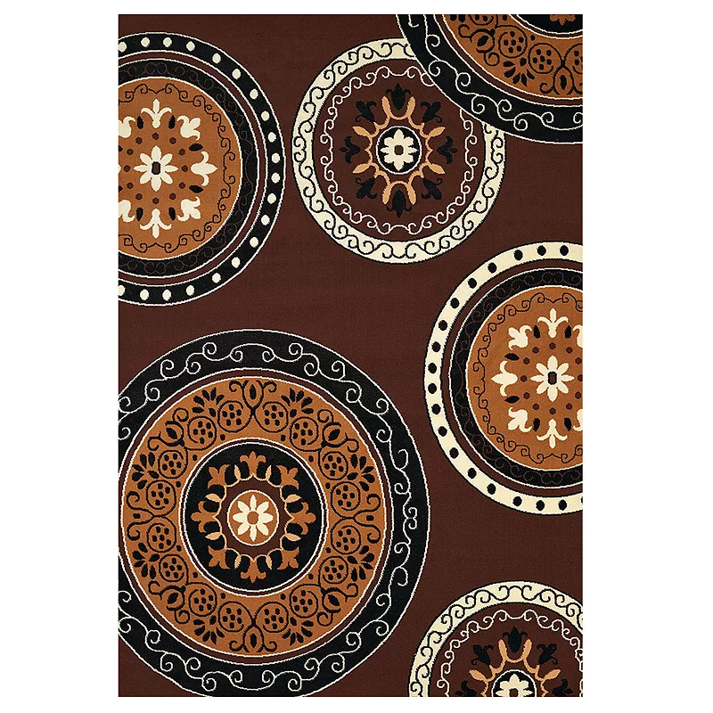 United Weavers Cafe Cozy Classic Contemporary Area Rug, Brown, 2X3 Ft