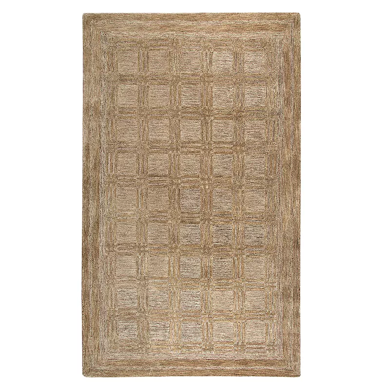 Rizzy Home Fifth Avenue Casual Squares Geometric Rug, Brown, 8X10 Ft