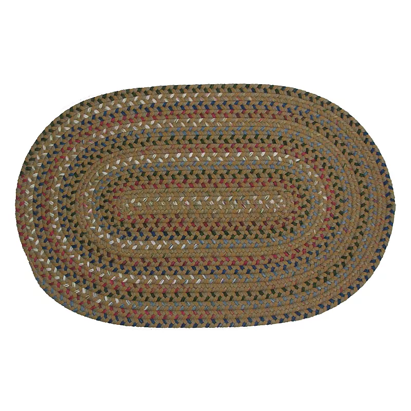 Colonial Mills Cape Beth Braided Rug, Yellow, 3Ft Rnd
