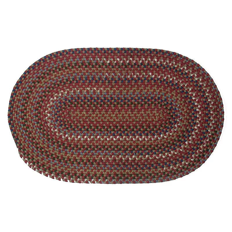 Colonial Mills Cape Beth Braided Rug, Red, 7Ft Rnd
