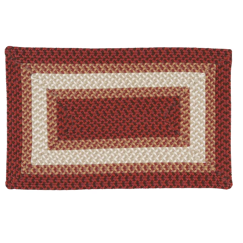 Cayman Isle Braided Reversible Indoor Outdoor Rug, Red, 11Ft Sq