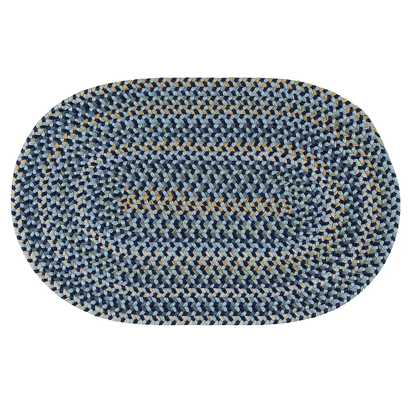 Colonial Mills Coral Gables Braided Reversible Rug, Blue, 7Ft Rnd