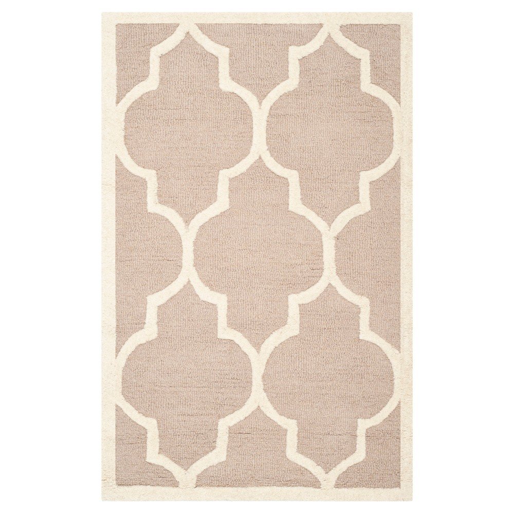 2'x3' Aleander Wool Tetured Rug Beige/Ivory - Safavieh